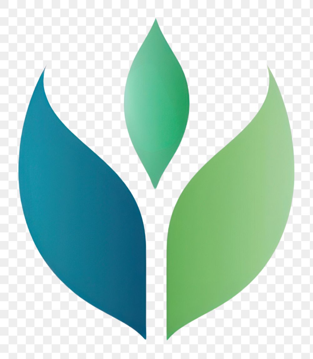 PNG Leave logo plant green. AI generated Image by rawpixel.