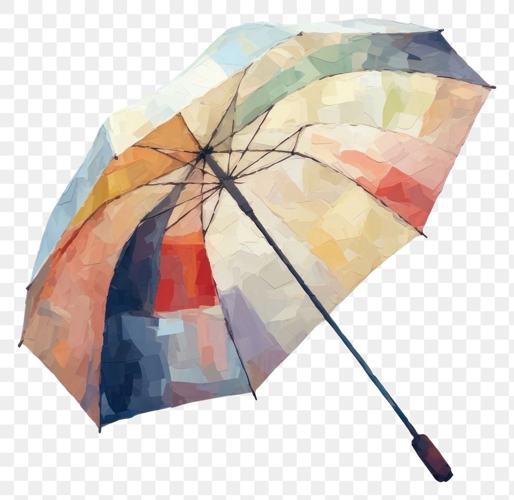 PNG  Umbrella painting brush white background. AI generated Image by rawpixel.