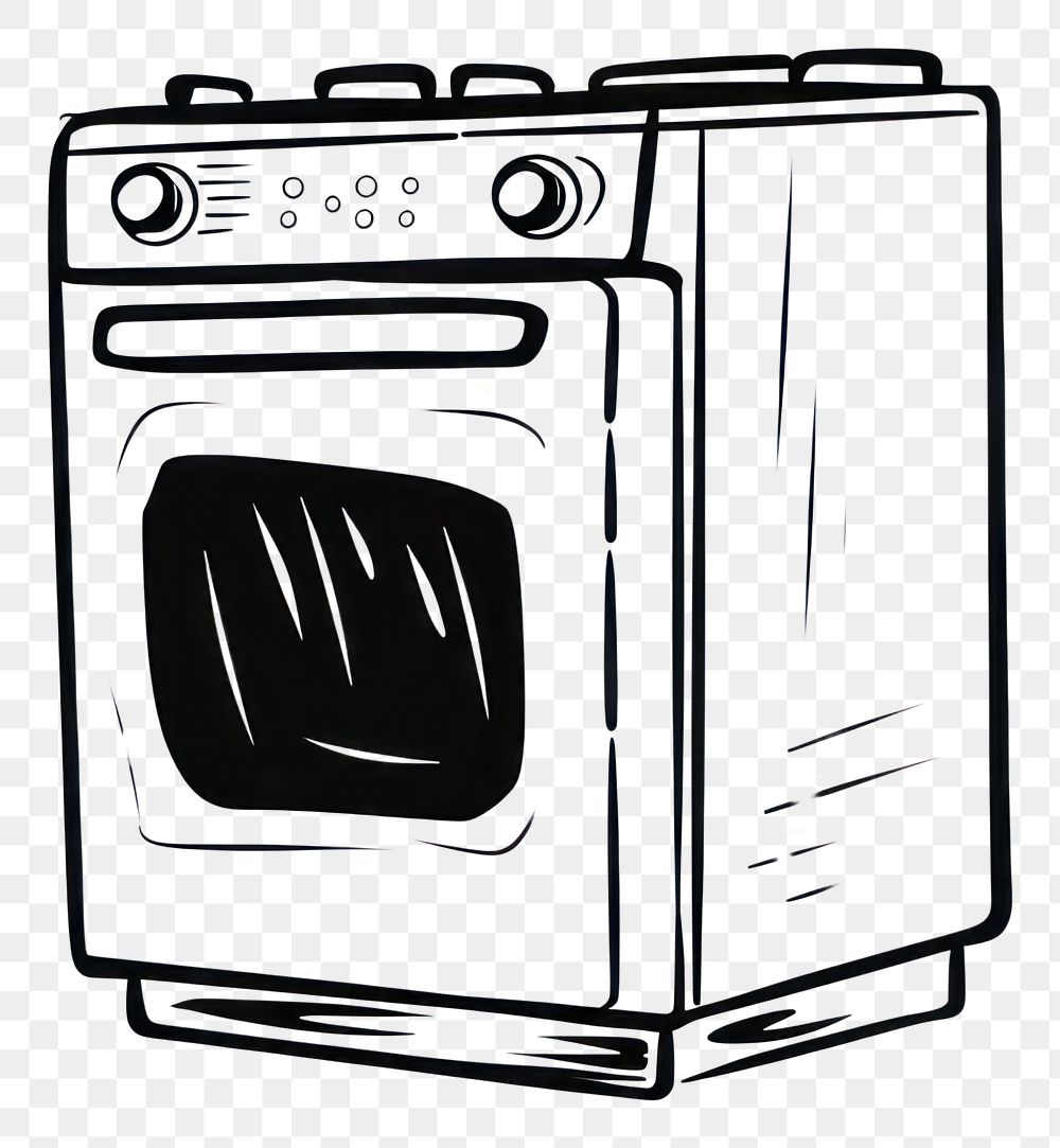PNG  Home appliance drawing white background. AI generated Image by rawpixel.