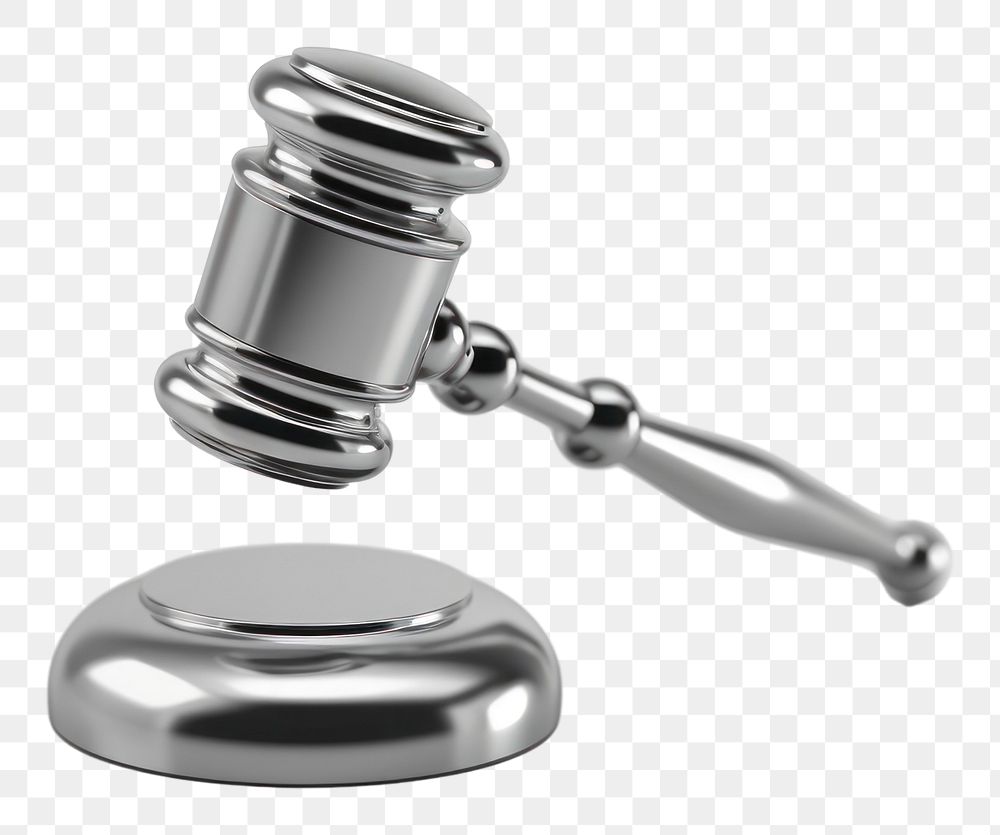 PNG Judge gavel silver metal white background. AI generated Image by rawpixel.