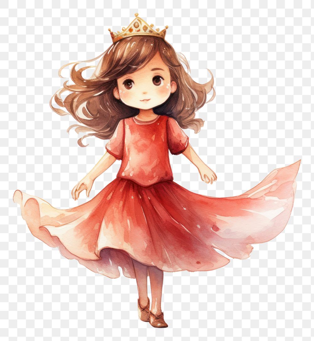PNG  Little girl princess representation cute creativity. AI generated Image by rawpixel.
