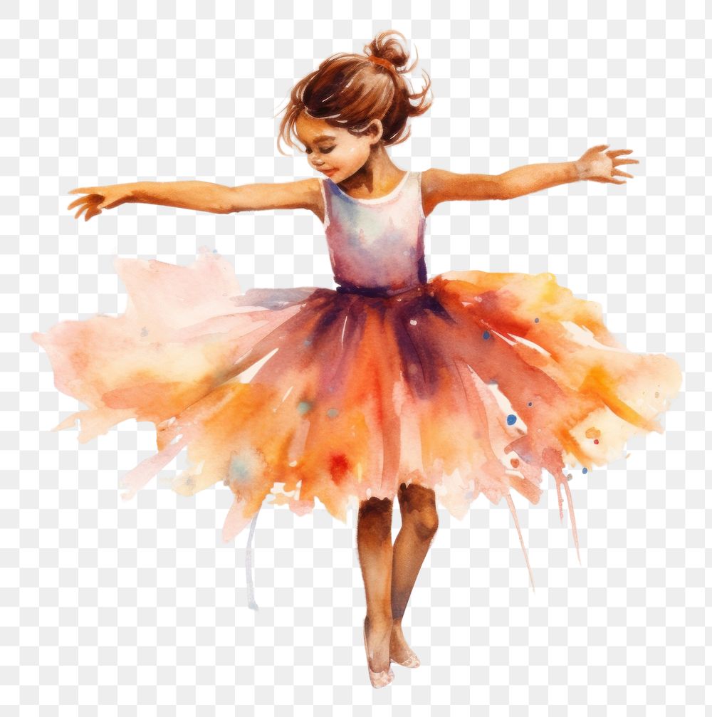 PNG  Little girl dancing ballet child cute kid. AI generated Image by rawpixel.