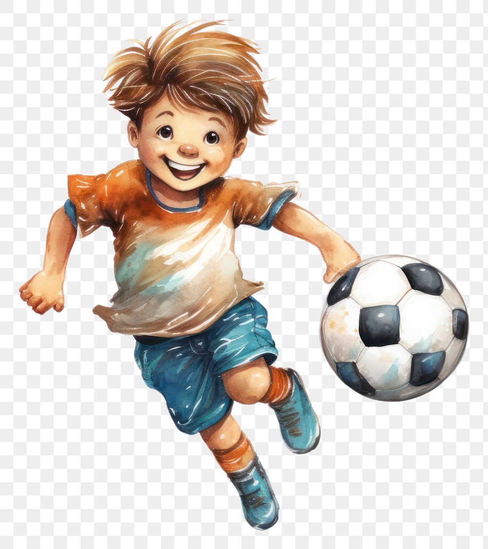 PNG  Kicking soccer ball football portrait sports. AI generated Image by rawpixel.