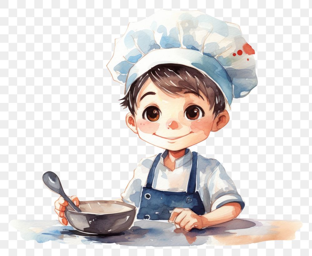 PNG  Boy chef cute food dish. AI generated Image by rawpixel.