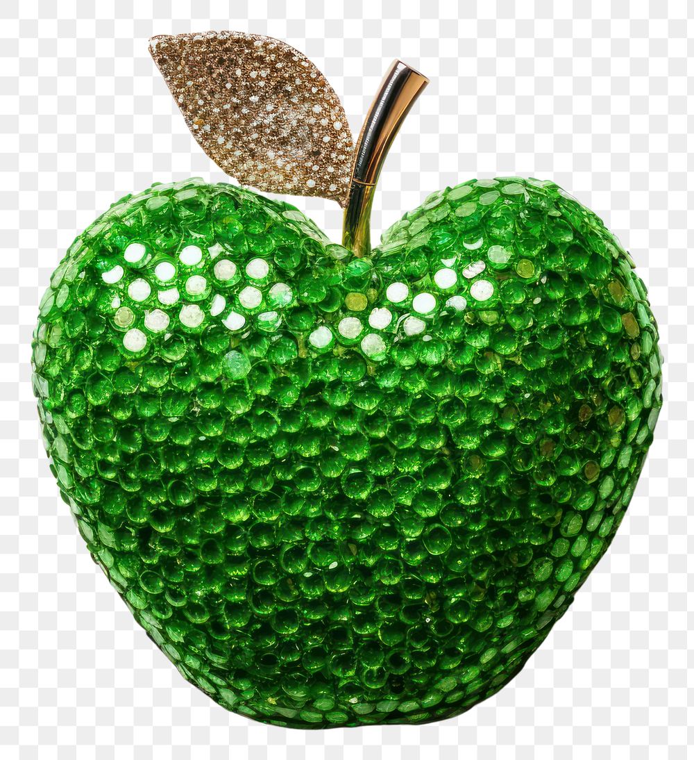 PNG Apple jewelry fruit green. AI generated Image by rawpixel.