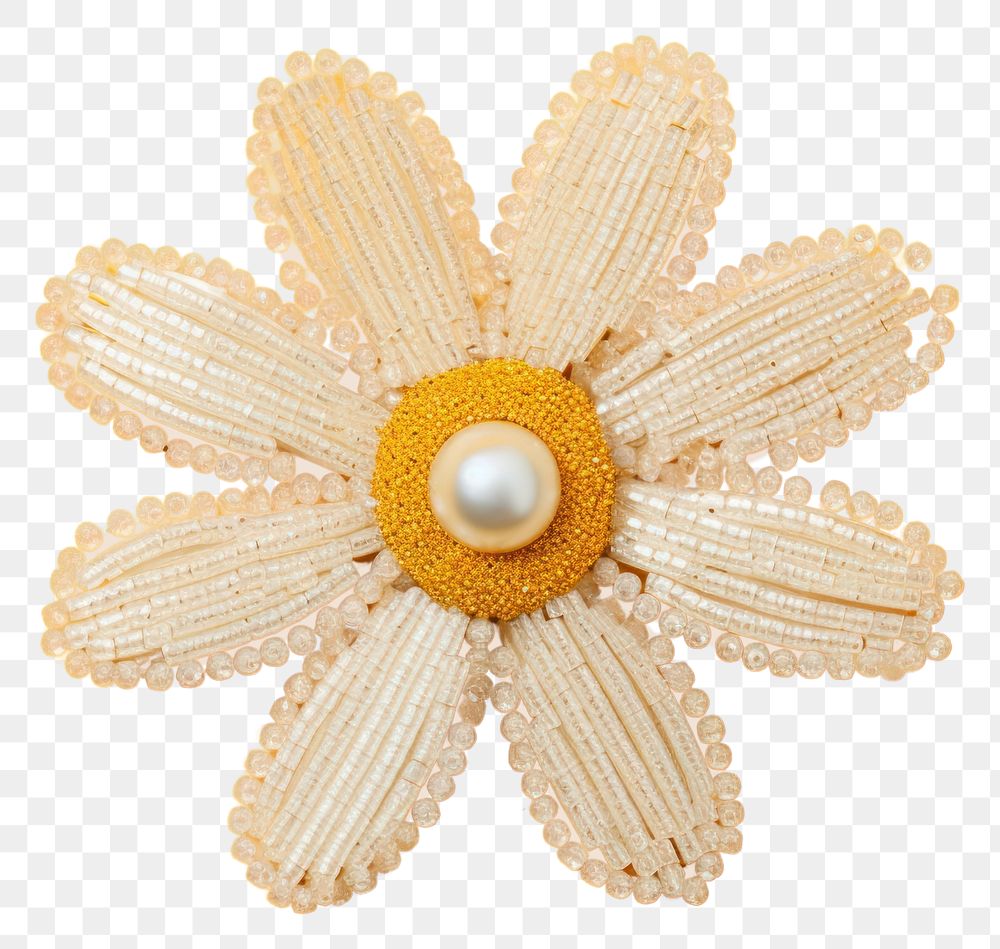 PNG Daisy brooch jewelry yellow. AI generated Image by rawpixel.