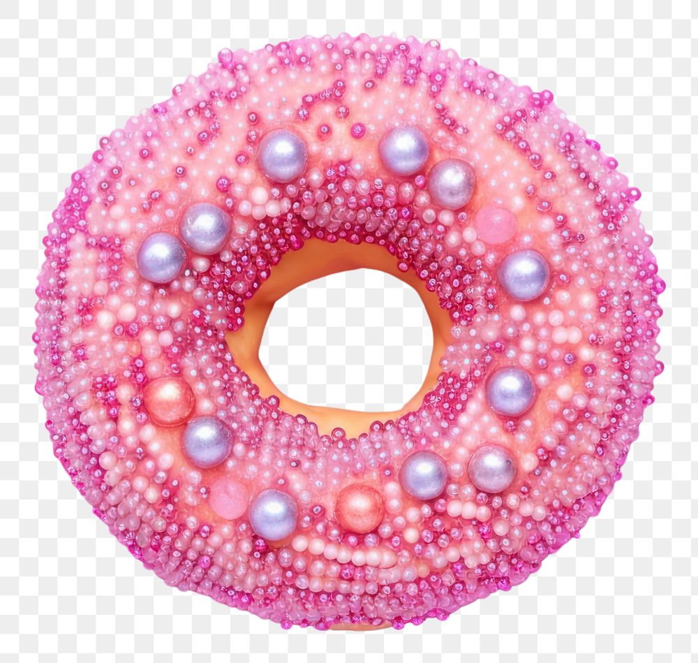 PNG Donut food pink pink background. AI generated Image by rawpixel.
