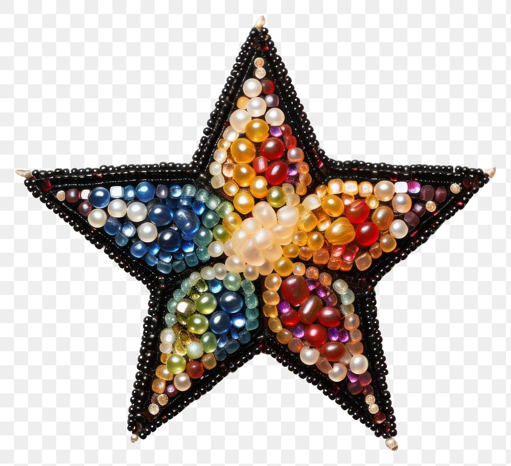 PNG Star jewelry glitter brooch. AI generated Image by rawpixel.