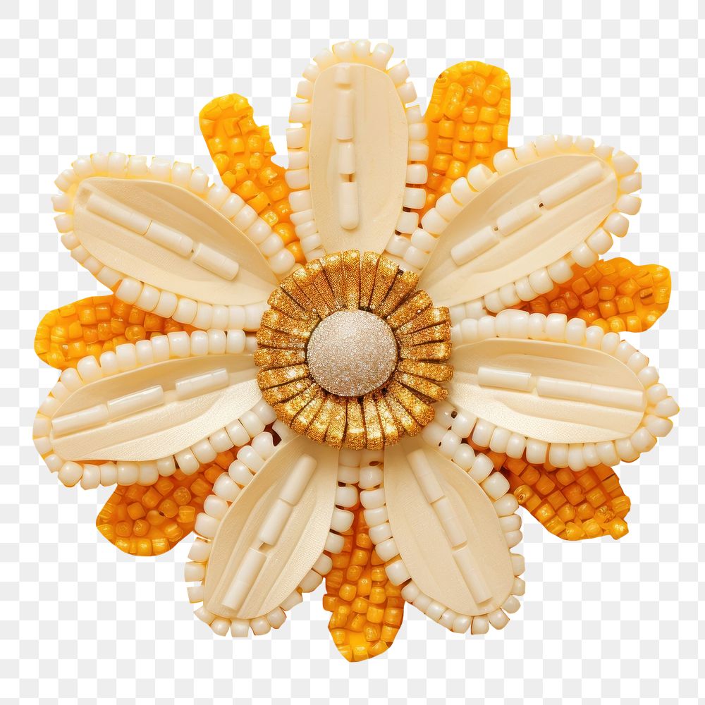 PNG Daisy jewelry yellow brooch. AI generated Image by rawpixel.