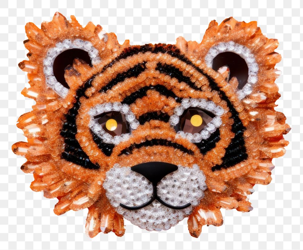 PNG Cute tiger jewelry brooch art. AI generated Image by rawpixel.