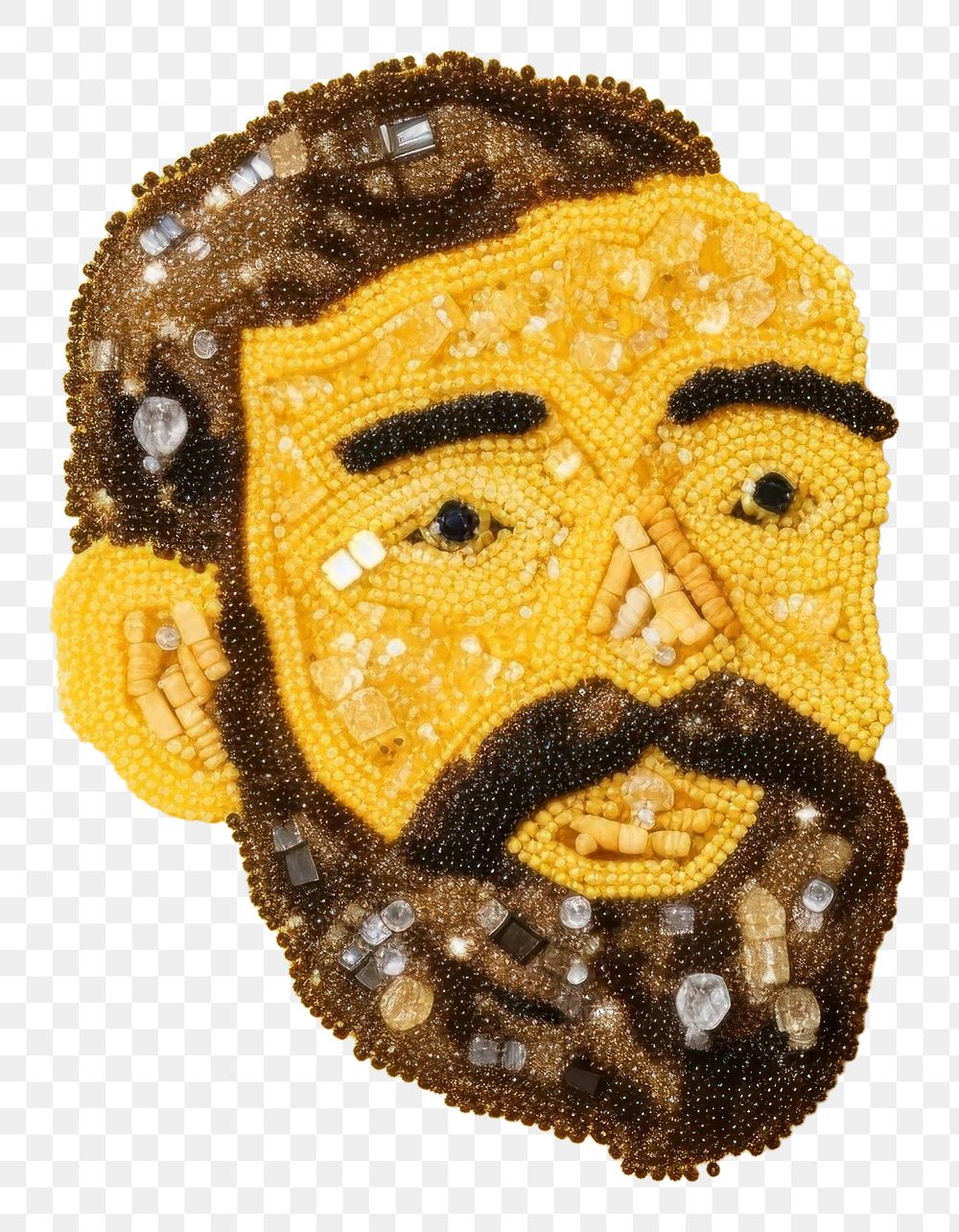 PNG Van gogh yellow face yellow background. AI generated Image by rawpixel.