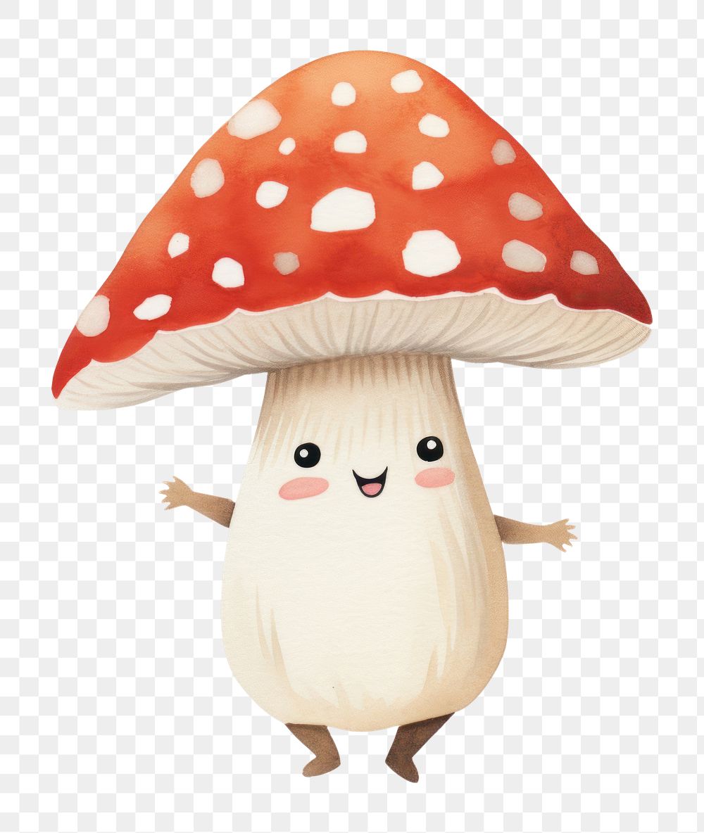 PNG  Mushroom plant anthropomorphic representation. AI generated Image by rawpixel.