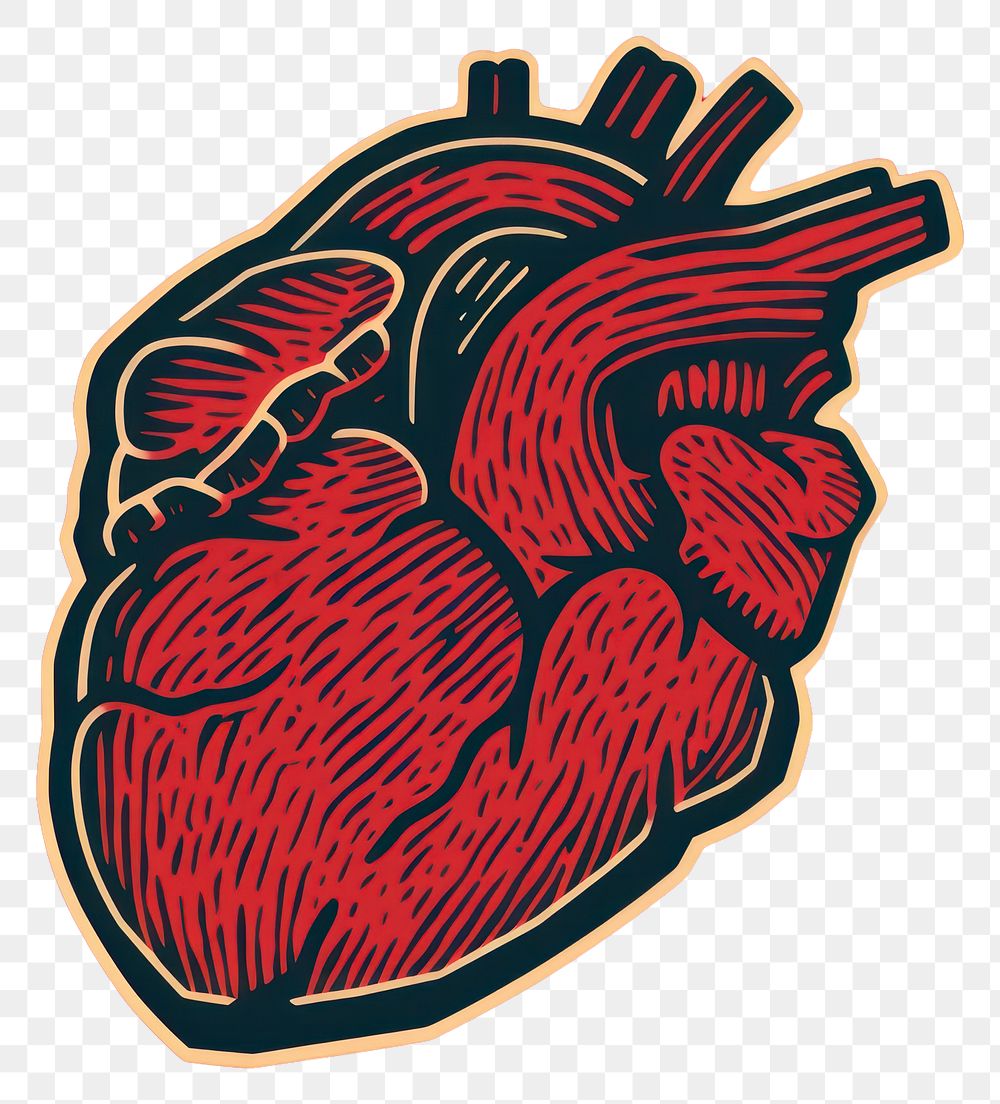 PNG Heart organ creativity cartoon pattern. AI generated Image by rawpixel.