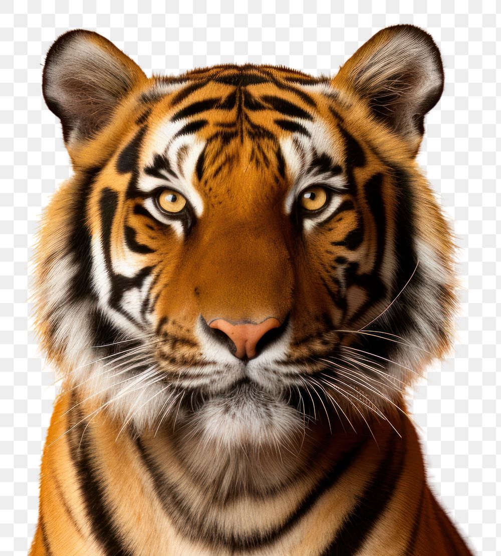 PNG A tiger wildlife portrait animal. AI generated Image by rawpixel.