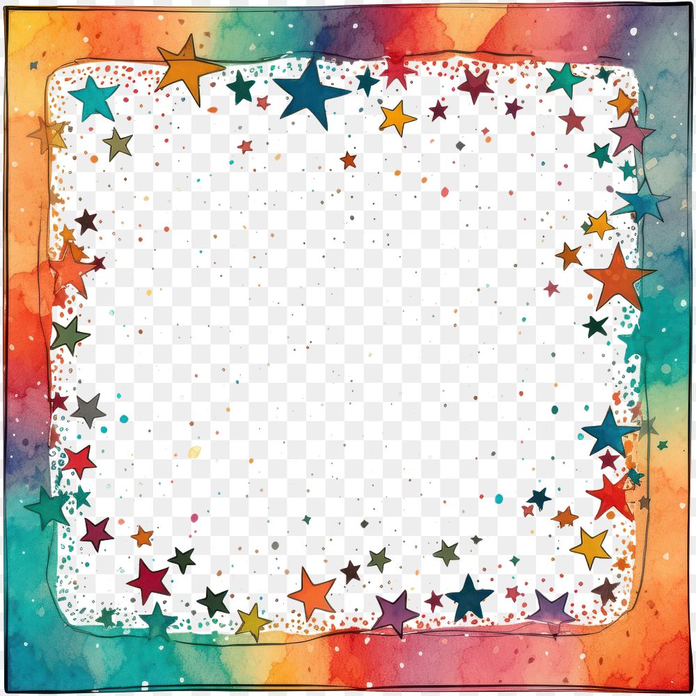 PNG Stars paper backgrounds frame. AI generated Image by rawpixel.