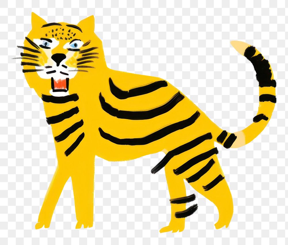 PNG Tiger graphics animal mammal. AI generated Image by rawpixel.