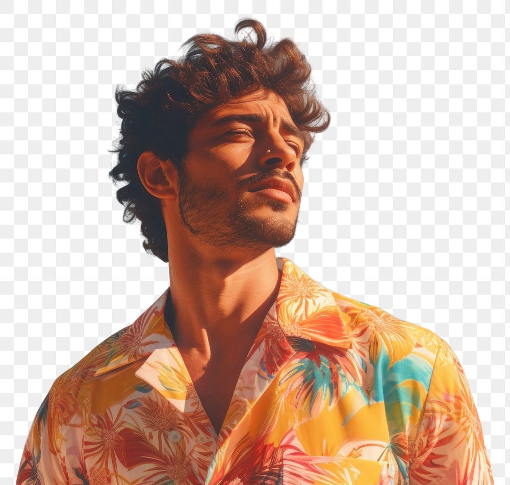 PNG Brazilian man summer beach adult. AI generated Image by rawpixel.