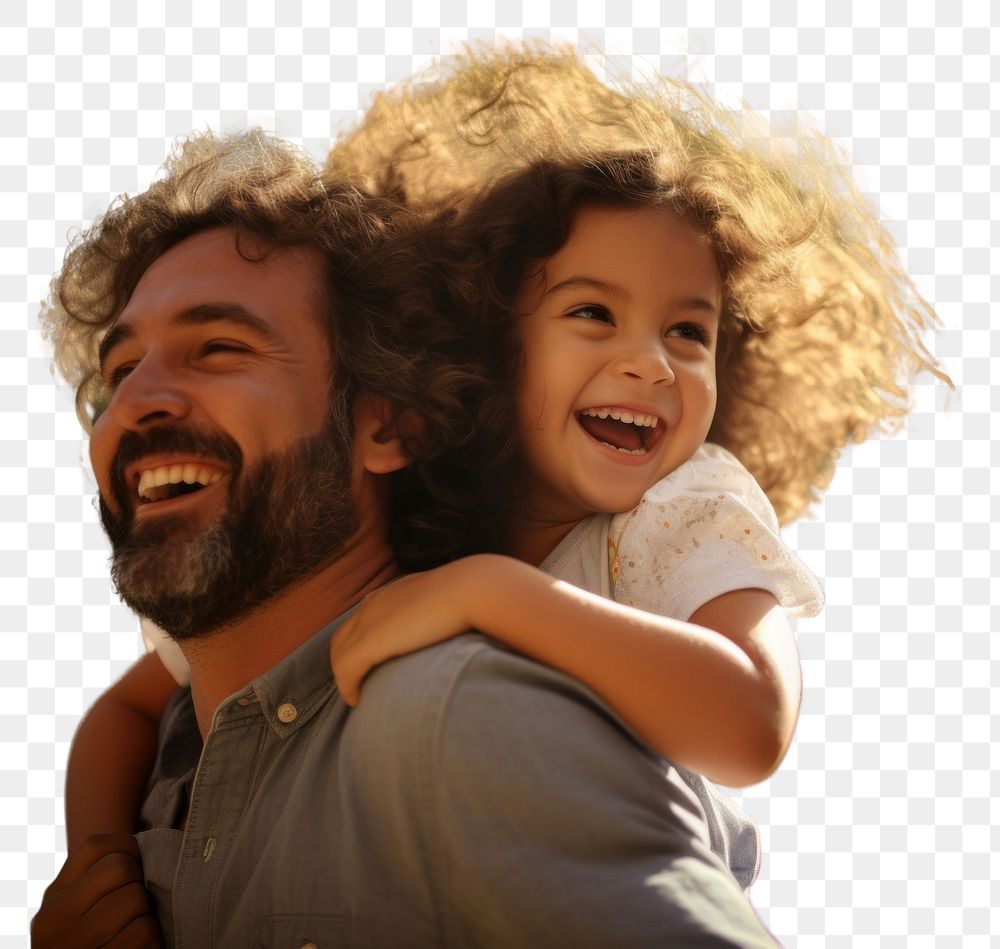 PNG Brazilian father and daugther photography laughing portrait. AI generated Image by rawpixel.