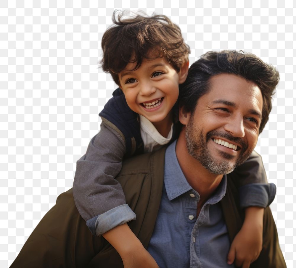 PNG Hispanic father and son laughing adult smile. AI generated Image by rawpixel.