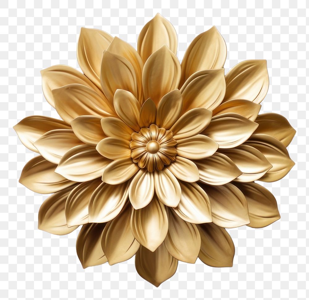 PNG Flower gold jewelry pattern