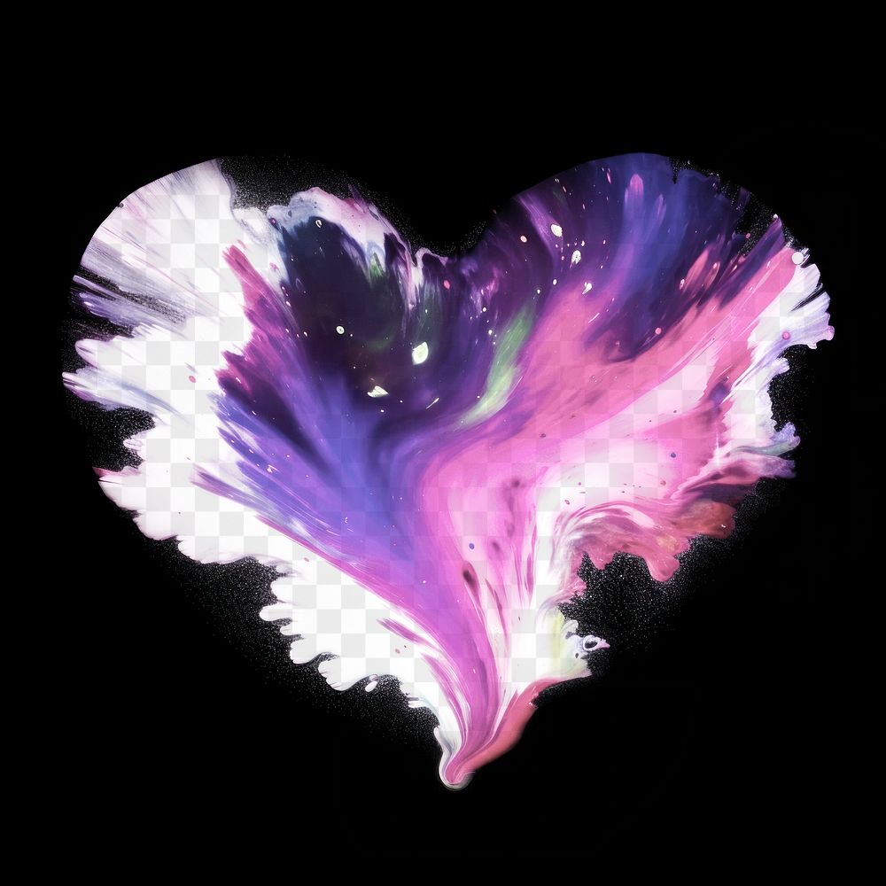 PNG Heart shape purple nature petal. AI generated Image by rawpixel.