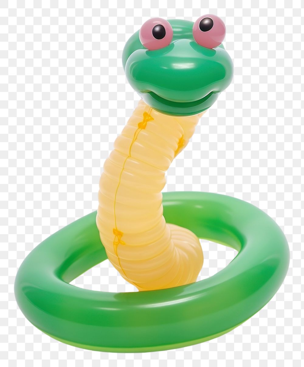 PNG  A balloon twisting in the shape of a snake toy white background representation. AI generated Image by rawpixel.