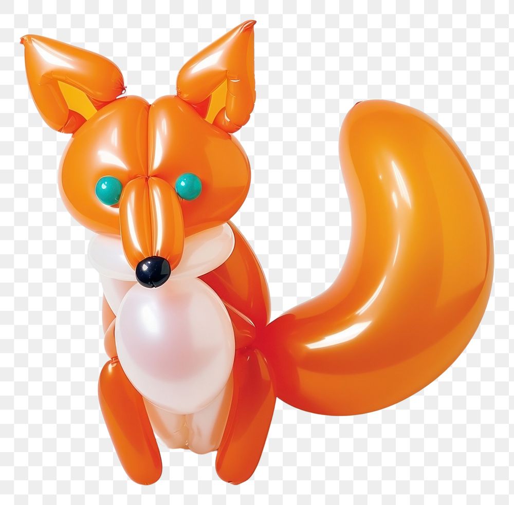 PNG  A balloon twisting in the shape of a fox figurine representation creativity. AI generated Image by rawpixel.