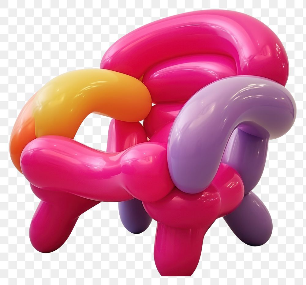 PNG  Balloon purple chair toy. AI generated Image by rawpixel.