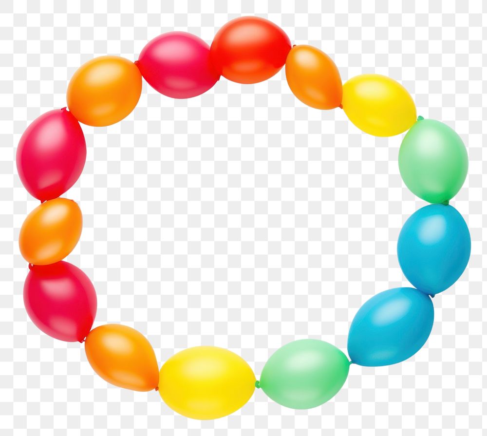 PNG  A balloon twisting in the shape of a simple circle shape bracelet jewelry white background. AI generated Image by…