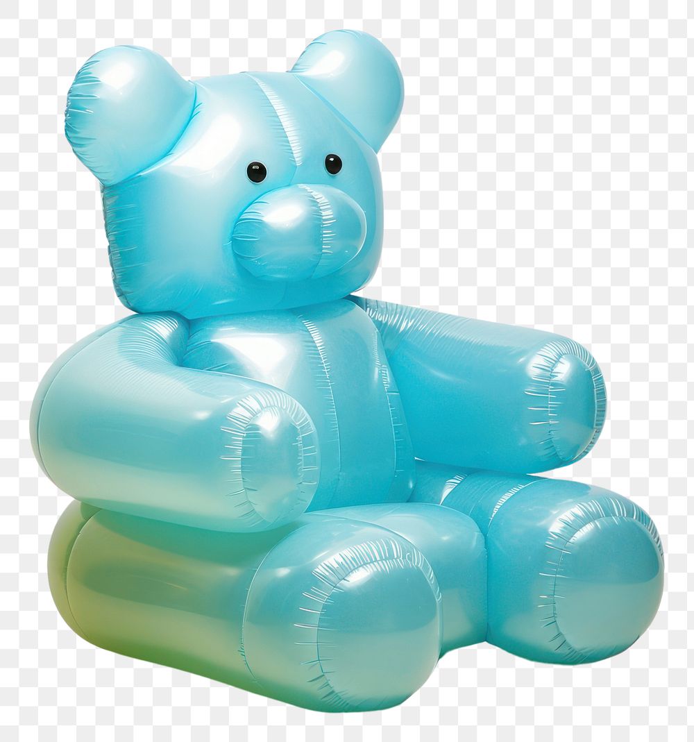 PNG  Bear chair balloon white background representation inflatable. AI generated Image by rawpixel.