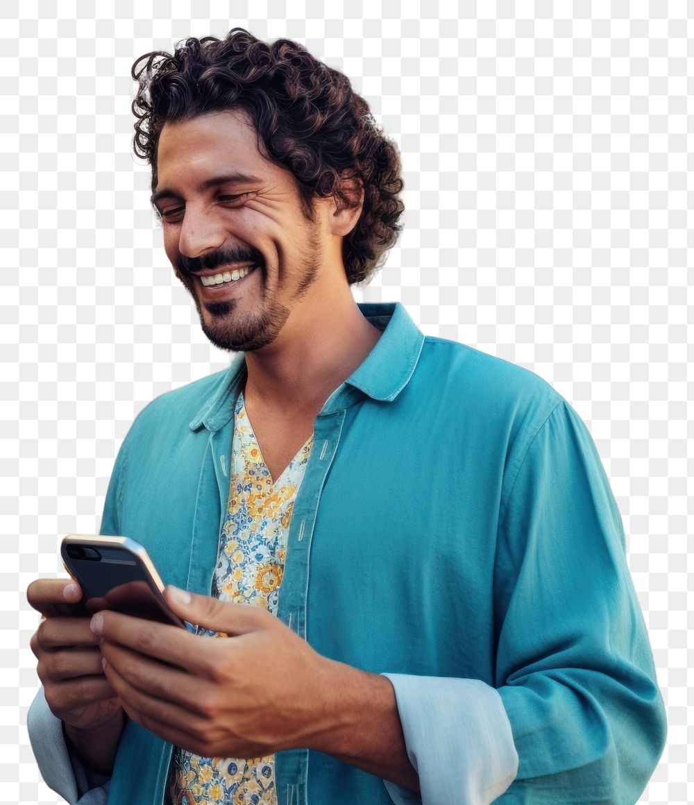 PNG Holding a cell phone clothing street adult. AI generated Image by rawpixel.