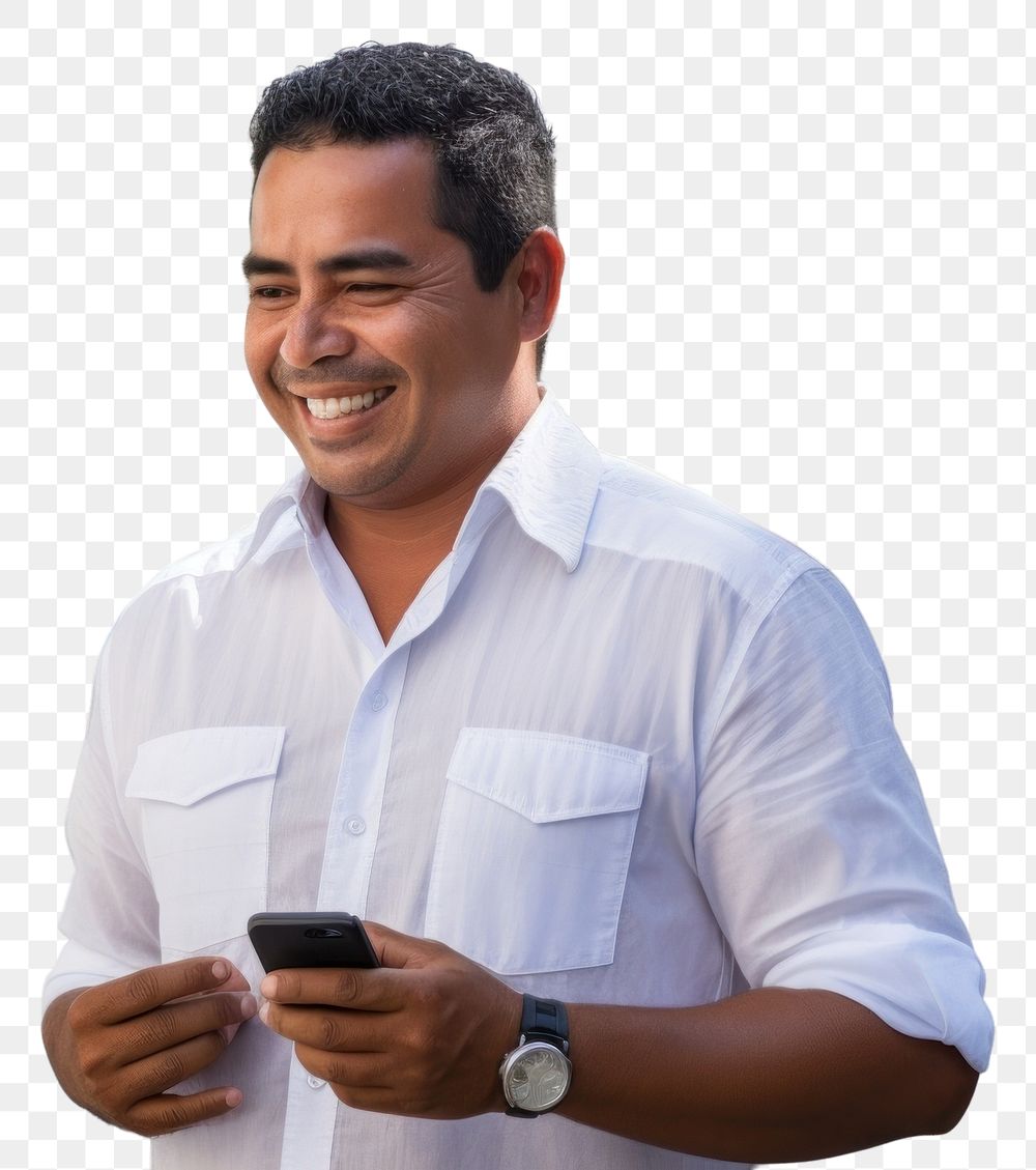 PNG Holding a cell phone standing street adult. AI generated Image by rawpixel.