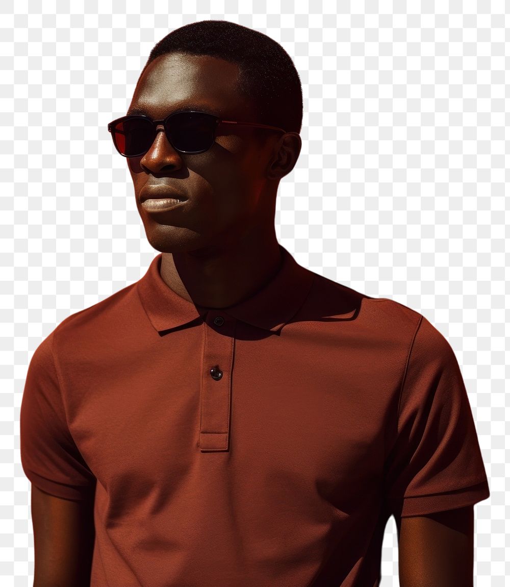 PNG  Man in a polo shirt photography sunglasses portrait. AI generated Image by rawpixel.