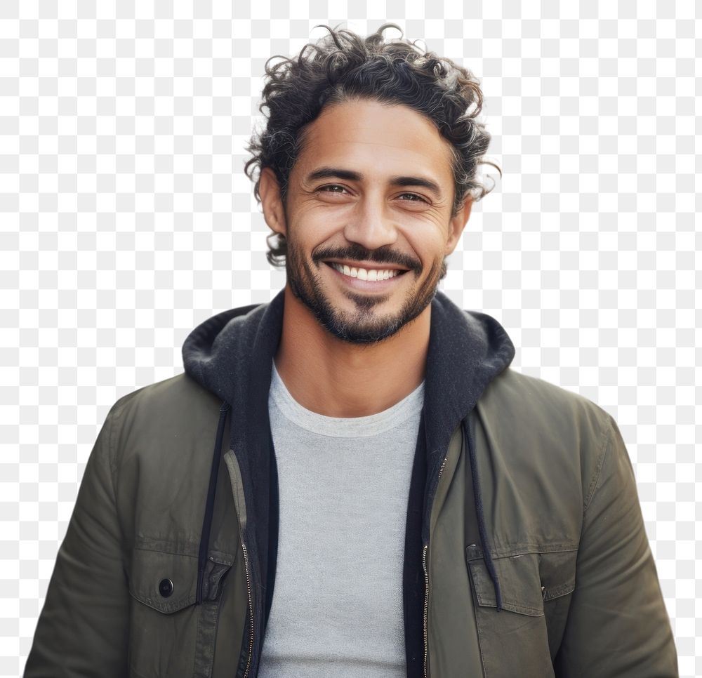 PNG Hispanic man adult smile happy. AI generated Image by rawpixel.