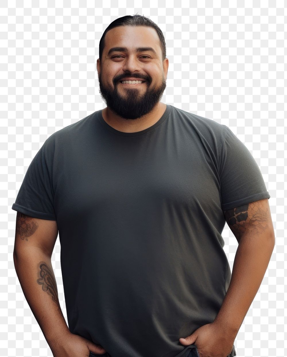 PNG Plus size latino man photography portrait clothing. AI generated Image by rawpixel.