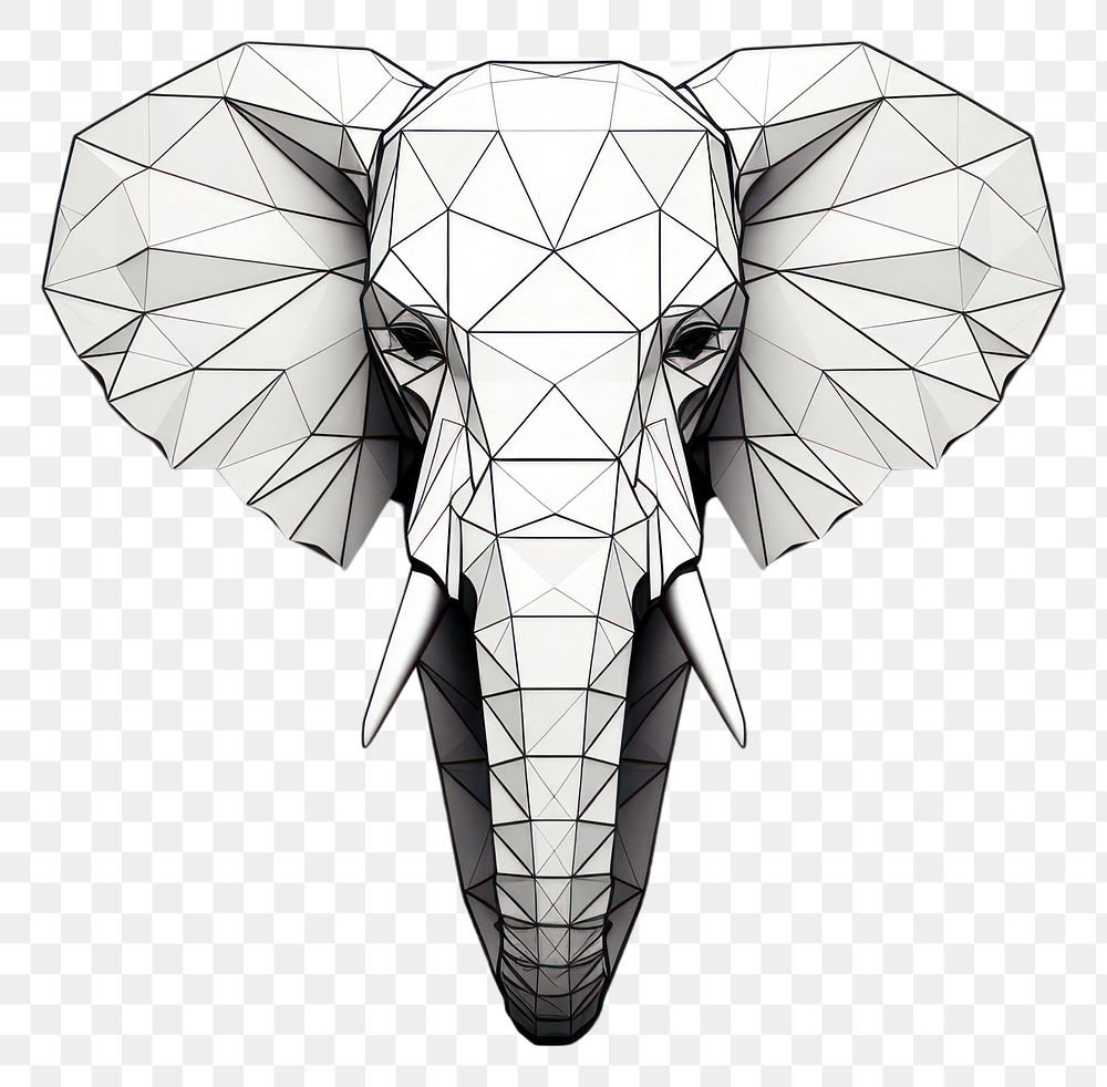 PNG Elephant face wildlife drawing animal. AI generated Image by rawpixel.