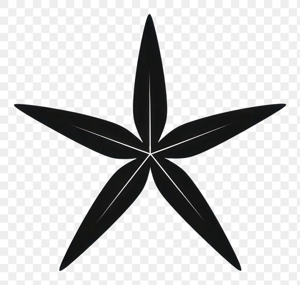 PNG Starfish symbol black white background. AI generated Image by rawpixel.