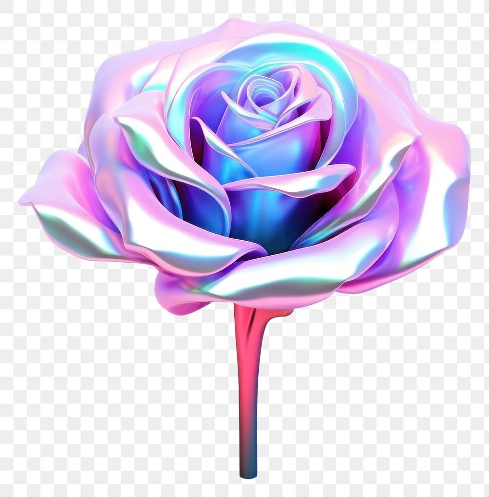 PNG 3d cartoon rose flower plant inflorescence. AI generated Image by rawpixel.
