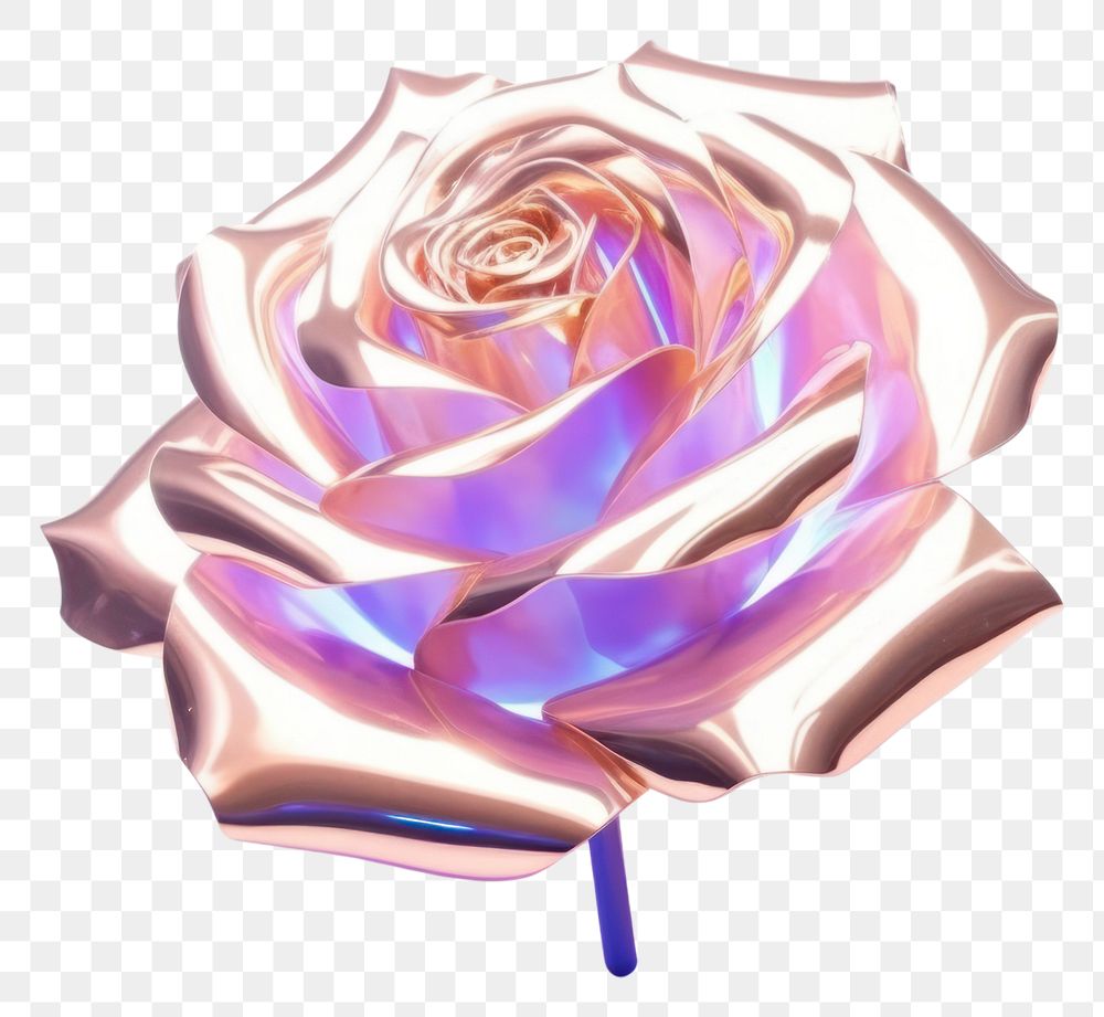 PNG 3d cartoon rose flower plant white background. AI generated Image by rawpixel.