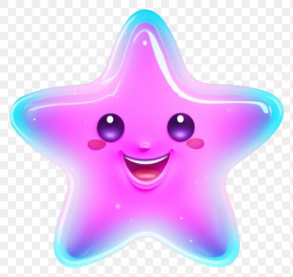 PNG Cartoon star character purple light neon. AI generated Image by rawpixel.