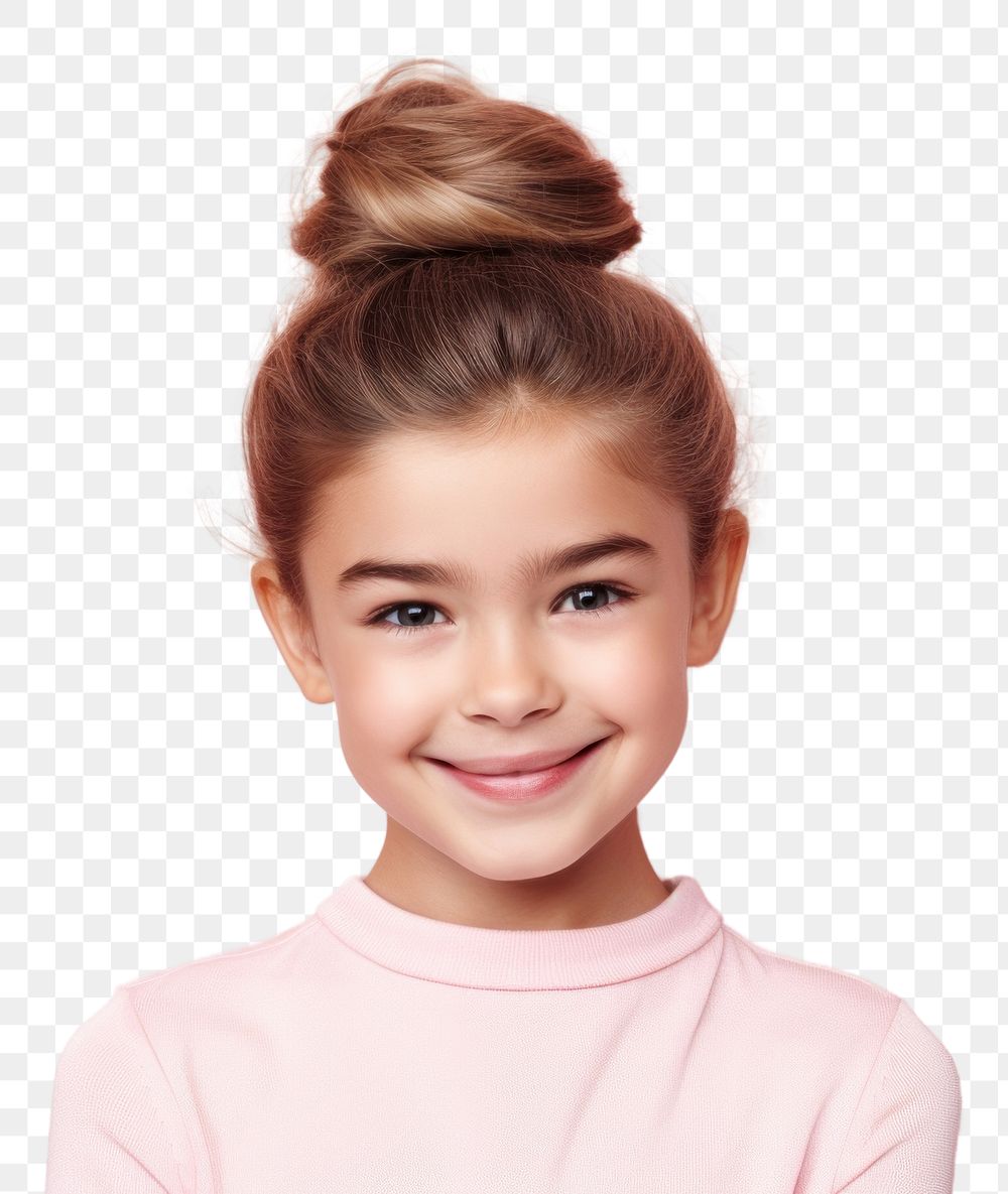 PNG Girl portrait child cheerful. AI generated Image by rawpixel.