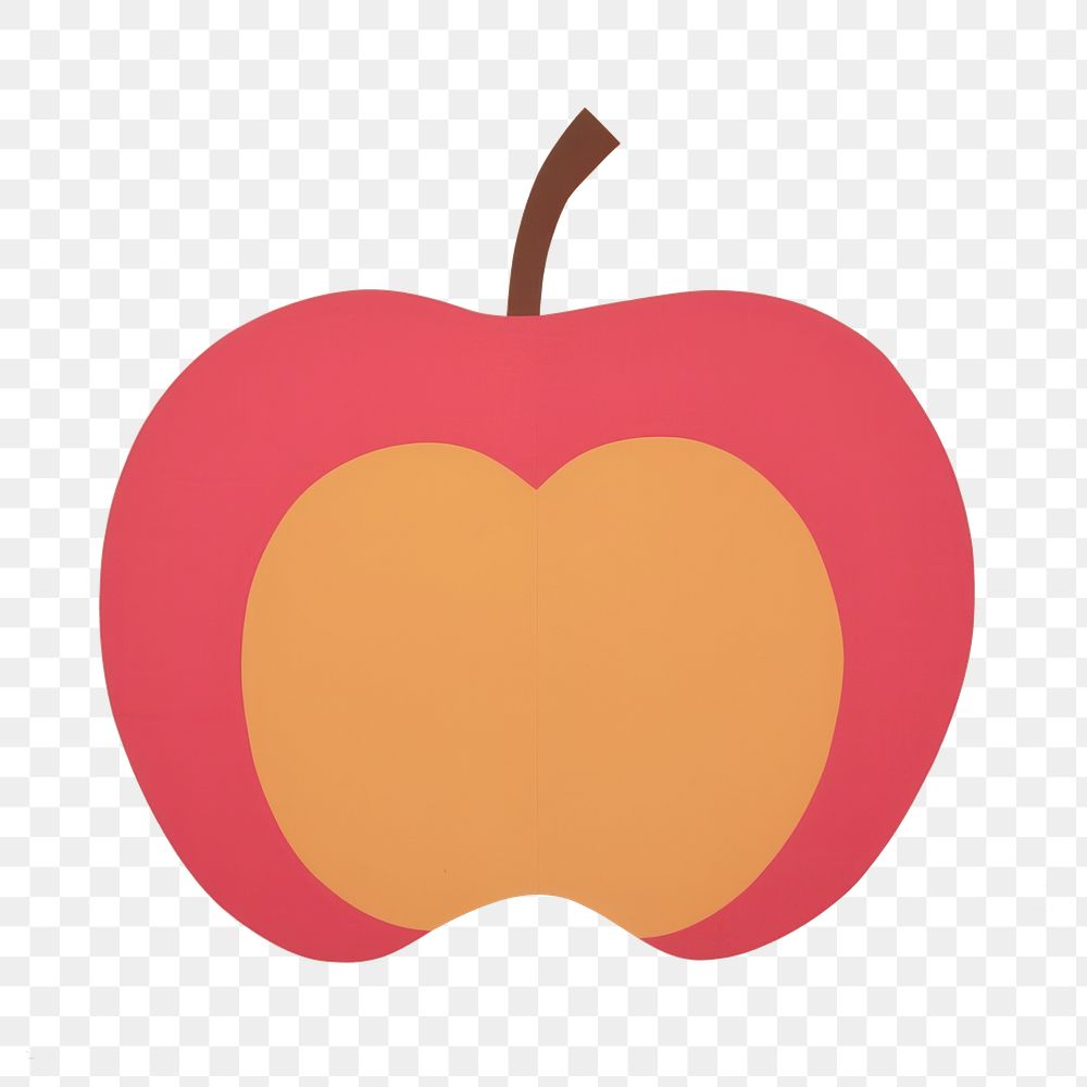 PNG  Abstract apple plant creativity moustache. AI generated Image by rawpixel.