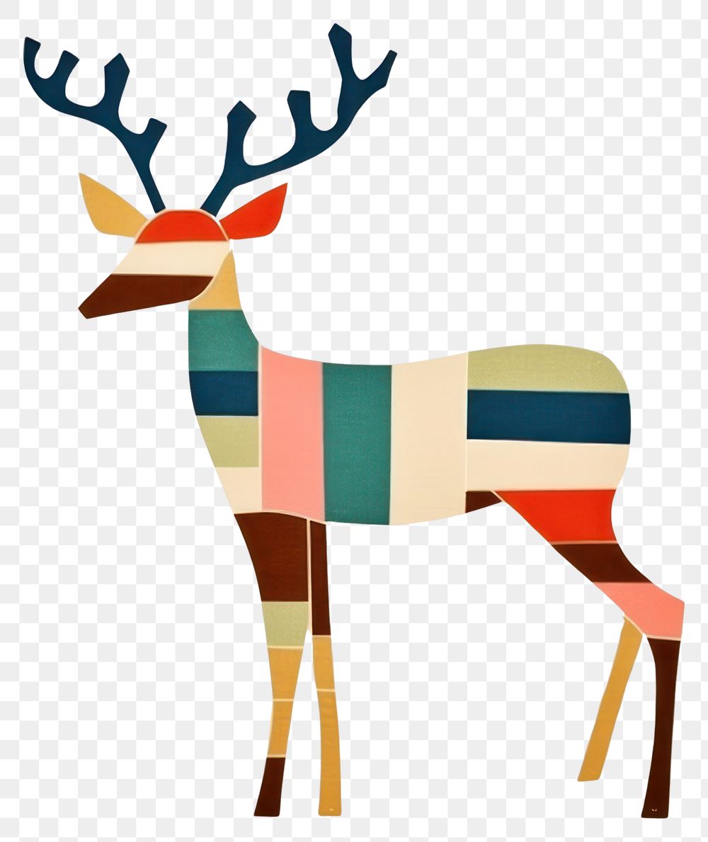 PNG  Abstract deer animal mammal representation. AI generated Image by rawpixel.