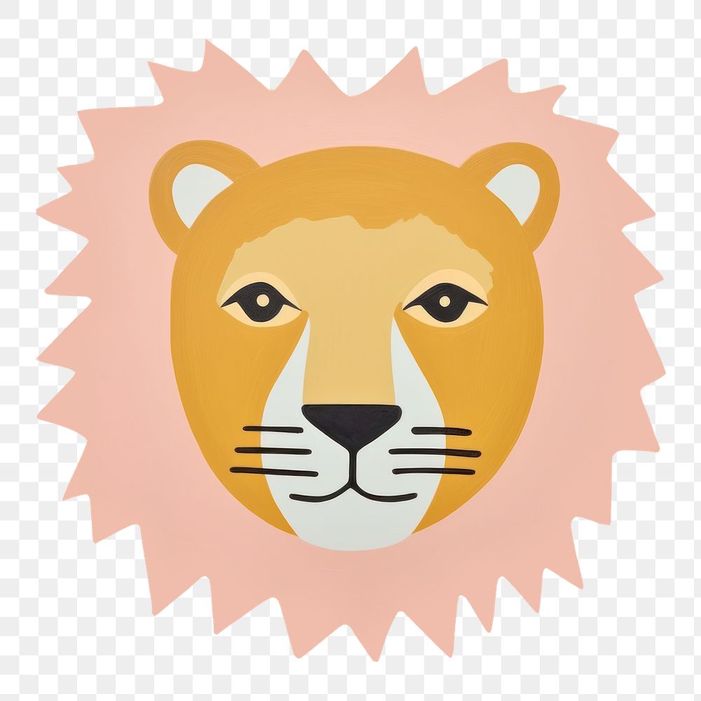 PNG  Abstract lion painting mammal animal. AI generated Image by rawpixel.