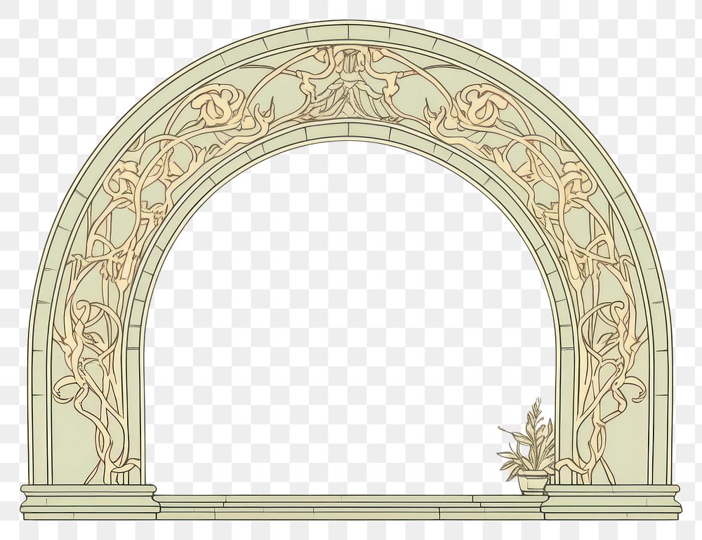 PNG  Circle frame arch architecture creativity. AI generated Image by rawpixel.