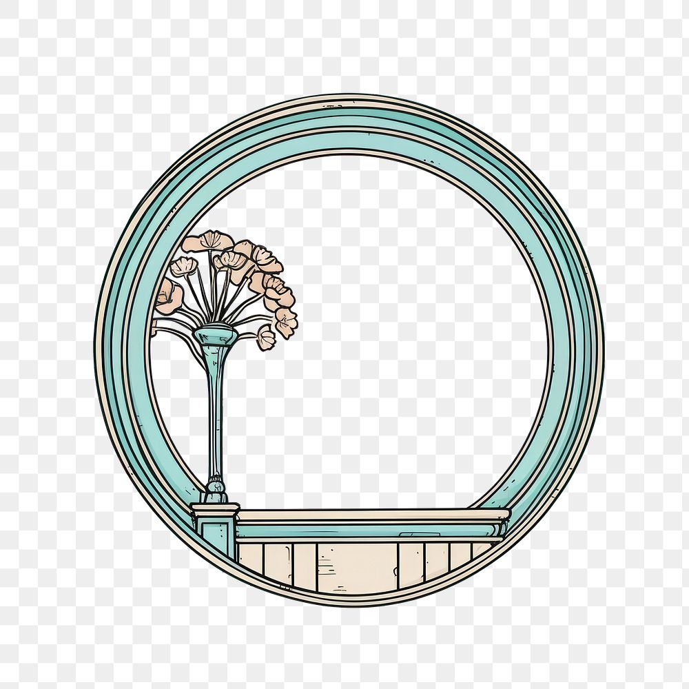 PNG Arch and flower architecture circle sketch. AI generated Image by rawpixel.