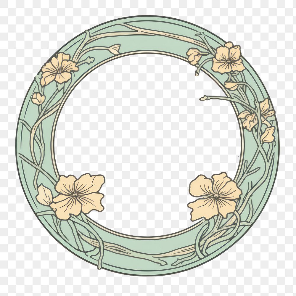 PNG Flower circle art pattern. AI generated Image by rawpixel.