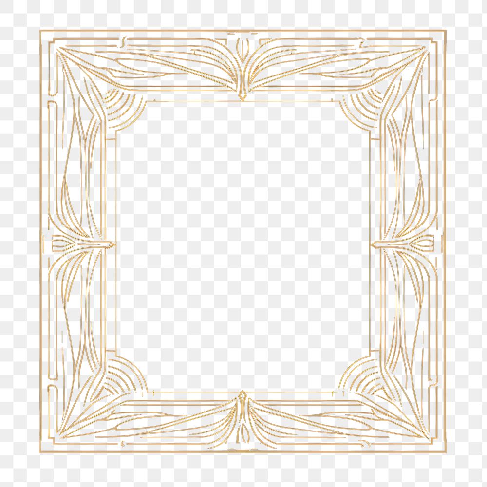 PNG Nouveau frame backgrounds black gold. AI generated Image by rawpixel.