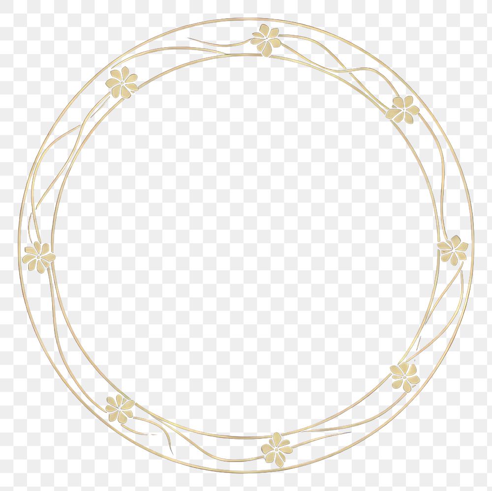 PNG  Flower circle frame jewelry accessories chandelier. AI generated Image by rawpixel.