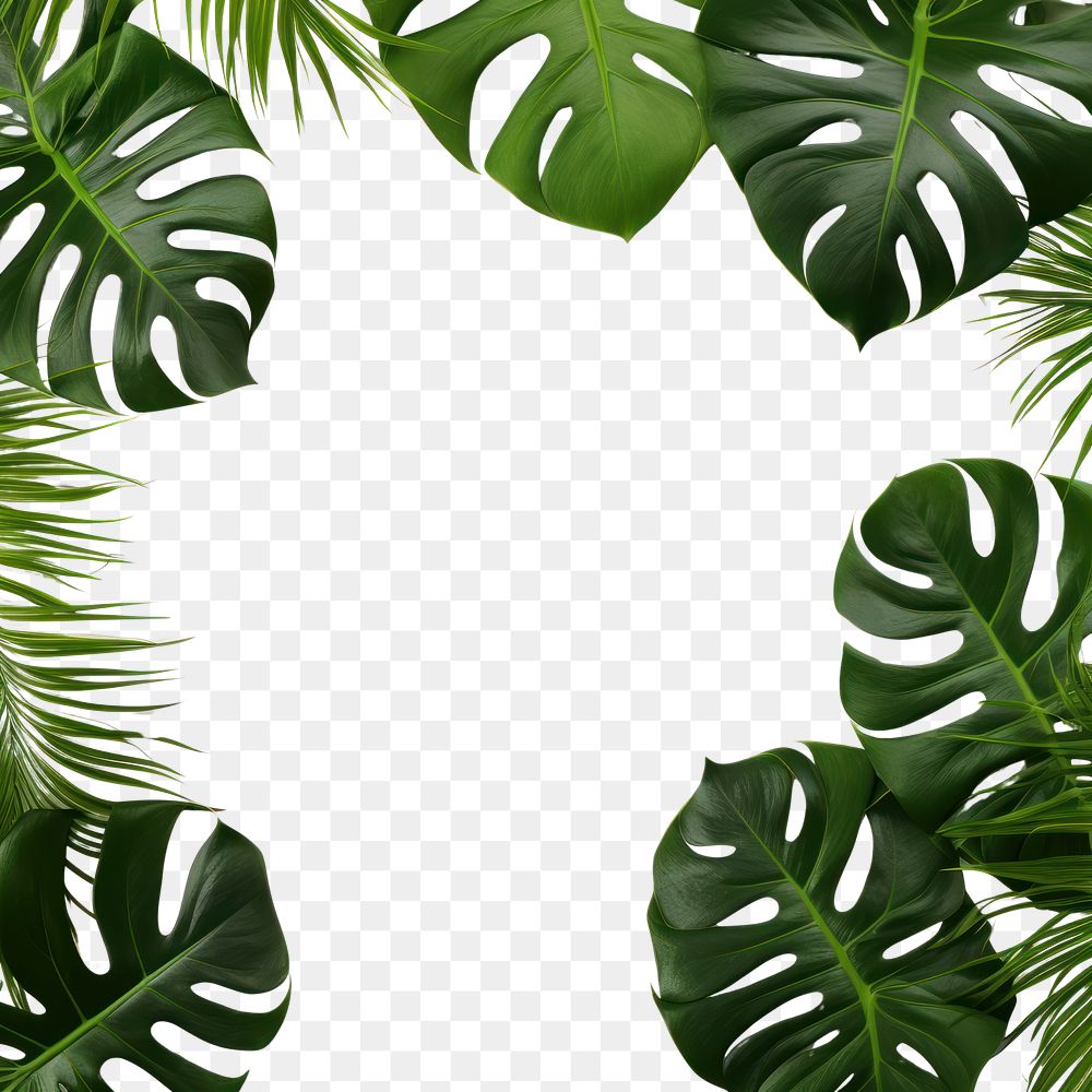 PNG  Monstera green backgrounds plant. AI generated Image by rawpixel.